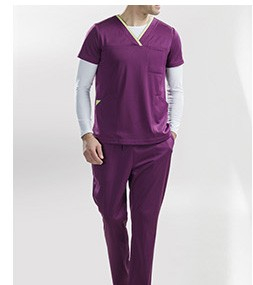 Custom New Style Unisex Jogger Nurse Uniform V-neck Solid Scrub Top & Jogger Scrub Pant Set