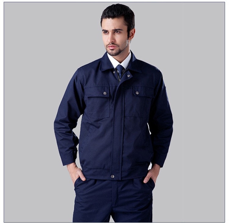 Custom Design OEM Maintenance Worker Long Sleeve Zipper Front Uniform Coat And Pants