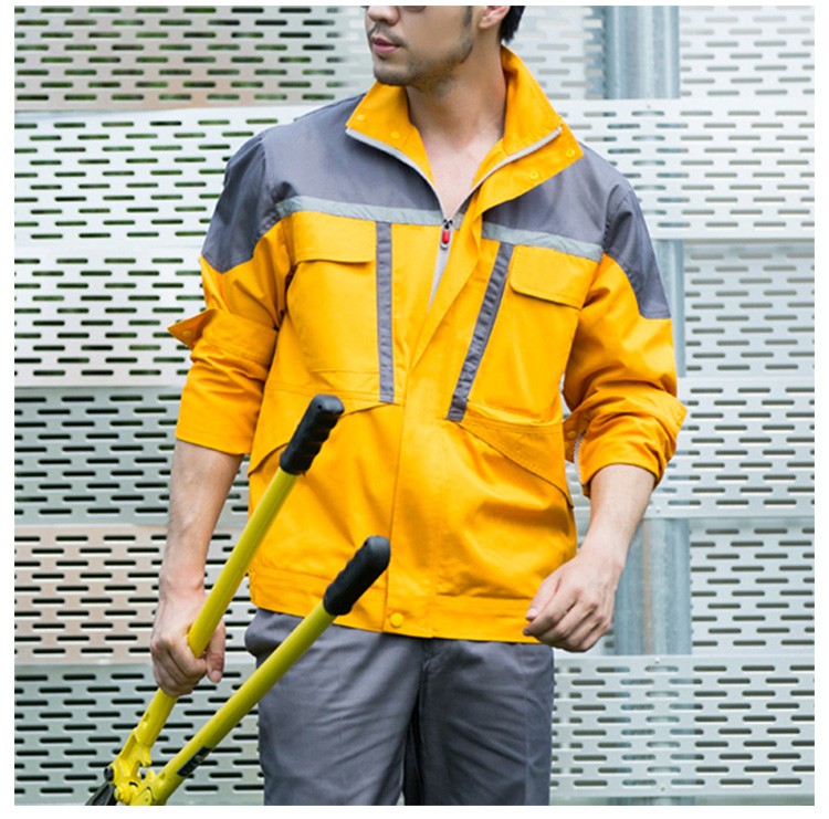 Custom Color Combination Zipper Long Sleeve Electrician Working Uniform with Pocket