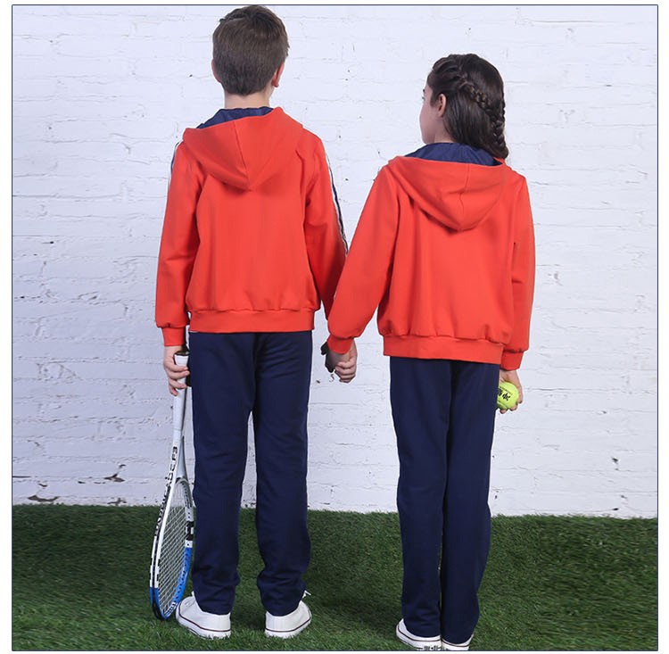 Custom Design Spring Children Sportswear Long Sleeve Zipper Front Coat And Pants