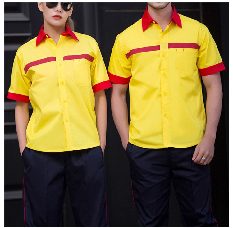 Custom Summer Courier Company Comfortable Short Sleeve Worker Uniform Suit