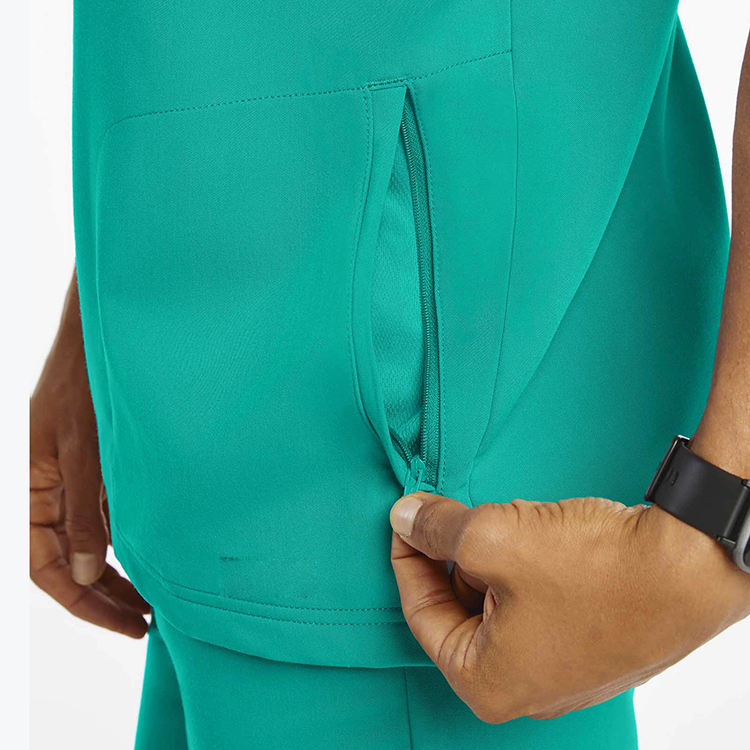 Custom 4 Ways Stretch Cotton Medical Hospital Scrubs Uniforms Sets With 4 Pockets