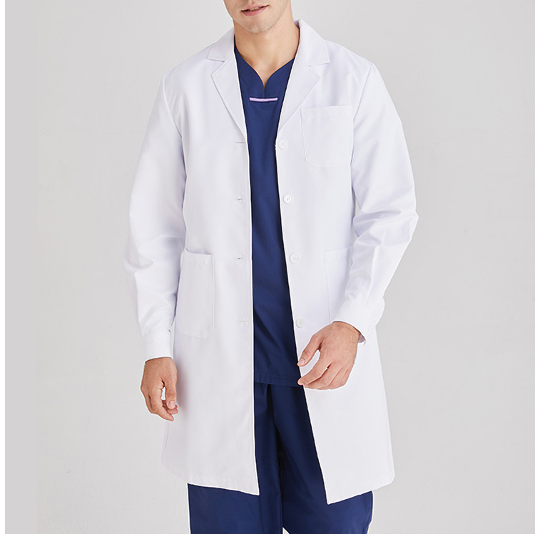 Tailored Hospital White Coat 100% Cotton Unisex Laboratory Uniform Dental Doctor Lab Coat Hospital Uniforms