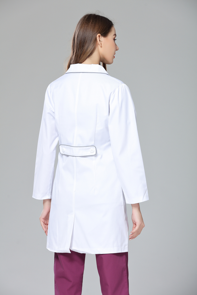 Doctor Lab Coat Lapel Buttoned Up Laboratory Coats Medical Uniforms Leisure Unisex Scrubs for Hospital