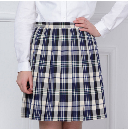 Fashion Custom Design Girl School Uniforms Pleated Pleated Plaid Skirts